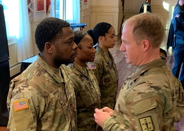 Six Soldiers awarded during Community Leaders Information Forum