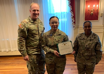 Six Soldiers awarded during Community Leaders Information Forum