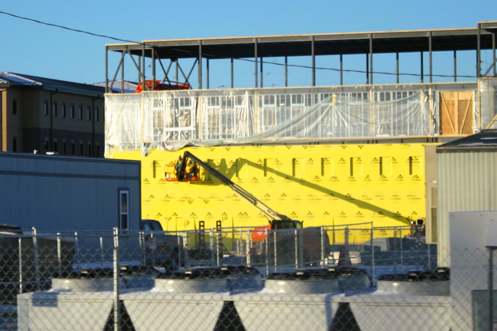 January 2025 barracks construction operations for East Barracks Project at Fort McCoy