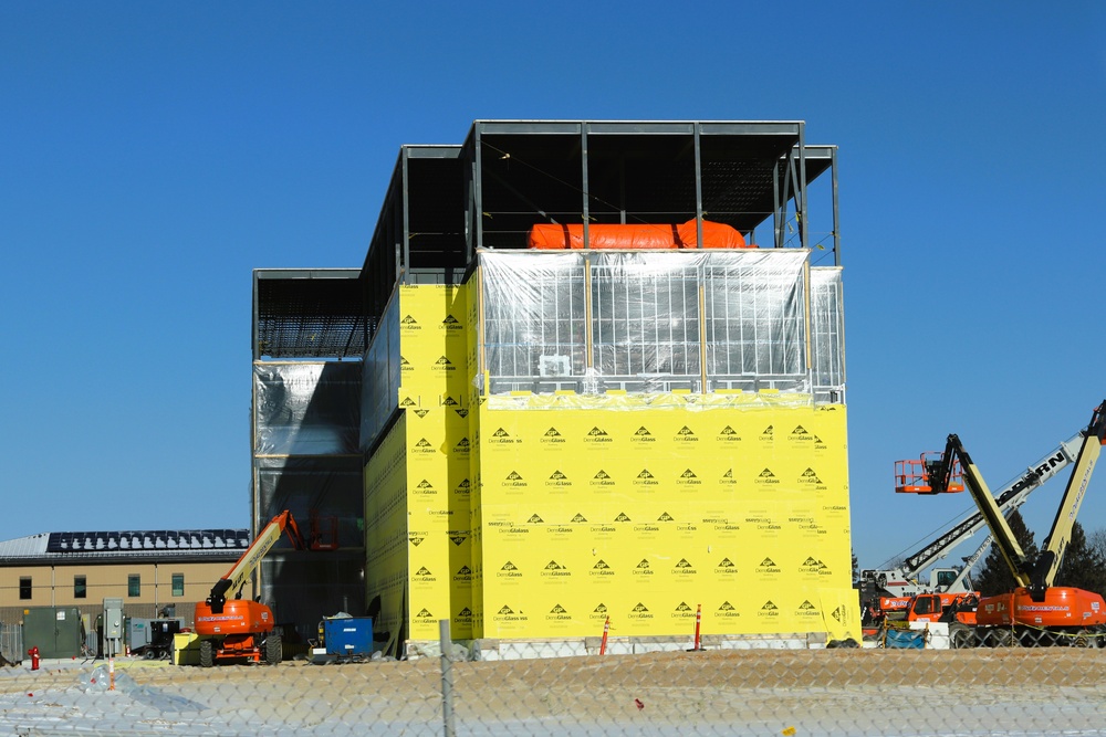 January 2025 barracks construction operations for East Barracks Project at Fort McCoy