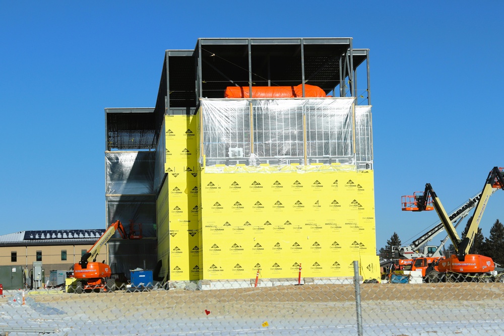 January 2025 barracks construction operations for East Barracks Project at Fort McCoy