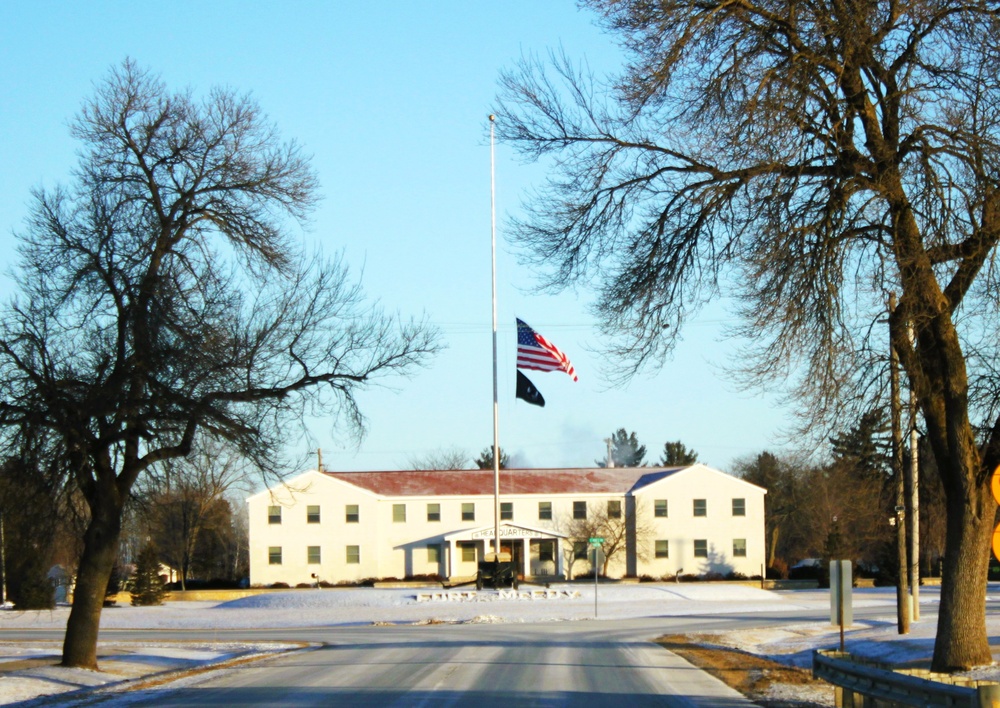 Fort McCoy remembers President Carter with flag at half-staff