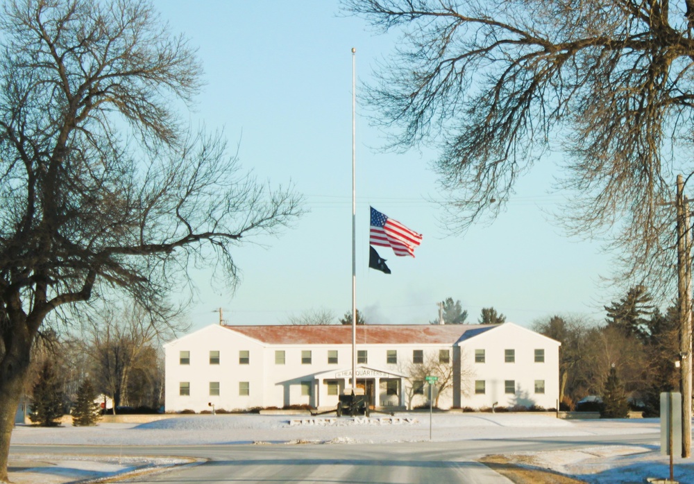 Fort McCoy remembers President Carter with flag at half-staff