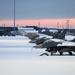 Flying units' aircraft after snowfall at the Air Dominance Center