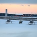 Flying units' aircraft after snowfall at the Air Dominance Center