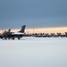 Flying units' aircraft after snowfall at the Air Dominance Center