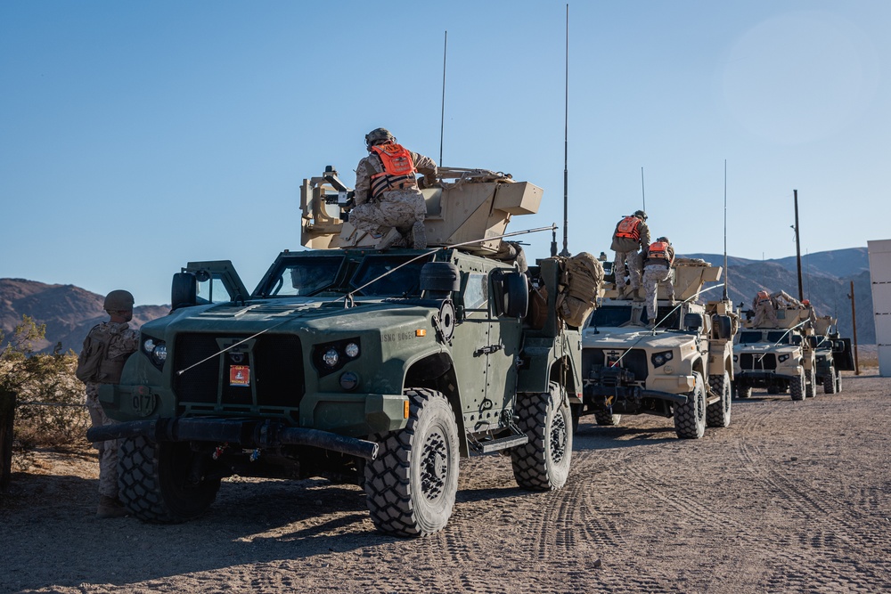 Combat Logistics Battalion 7 Marines conduct Motorized Operations Training during SLTE 1-25