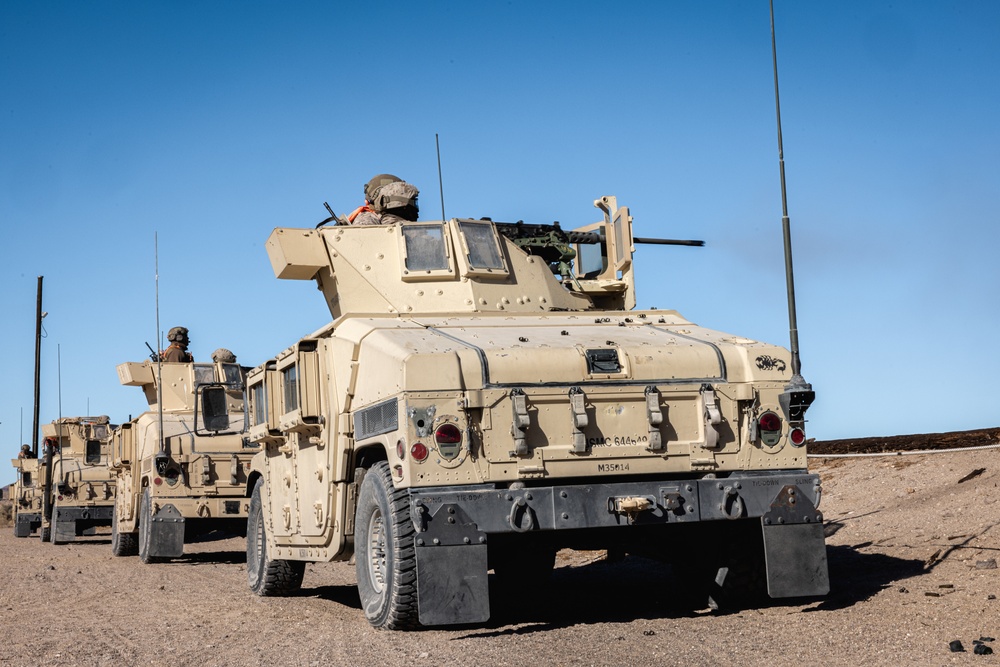 Combat Logistics Battalion 7 Marines conduct Motorized Operations Training during SLTE 1-25