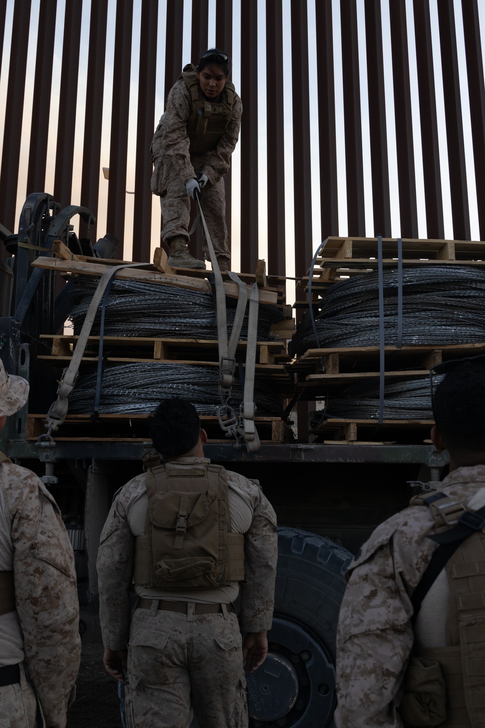 U.S. Marines prepare to assist CBP with border security mission