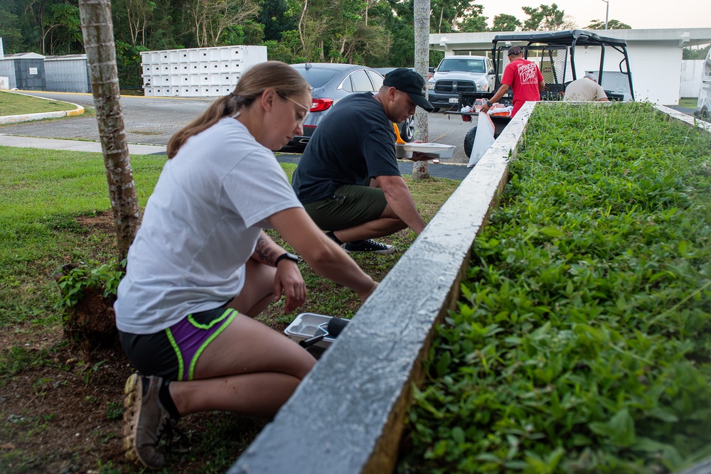 Service Members Volunteer at Guam Veterans Cemetery