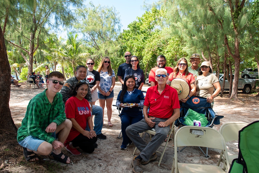 Service Members Volunteer at Guam Veterans Cemetery