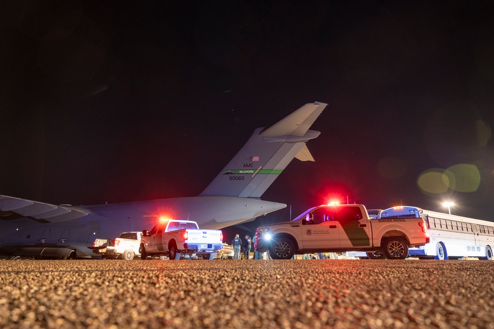 Department of Defense augments U.S. Customs and Border Protection in removal flight efforts