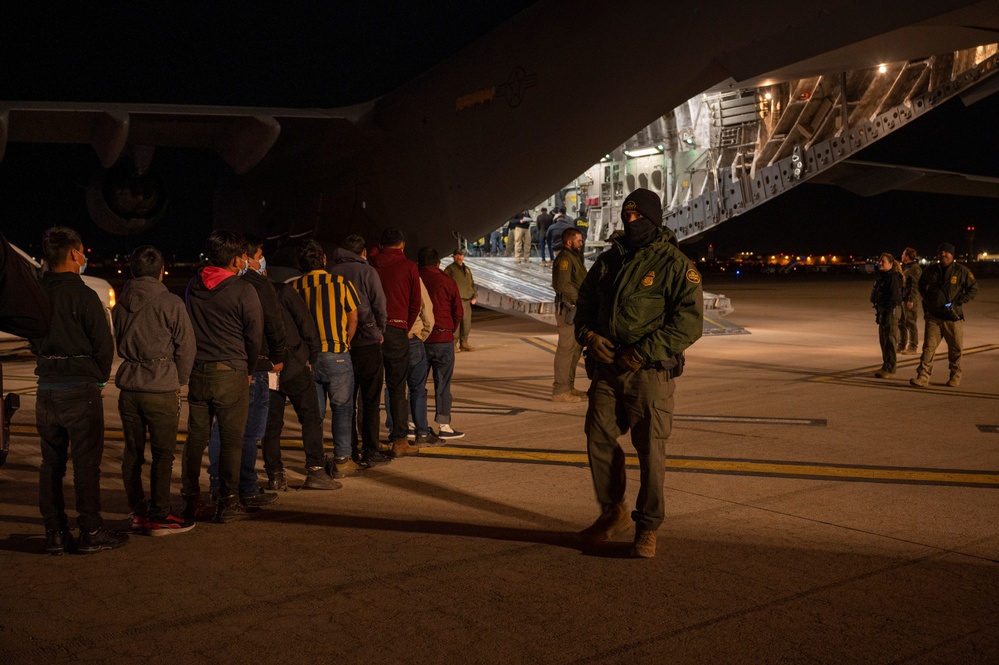 Department of Defense augments U.S. Customs and Border Protection in removal flight efforts