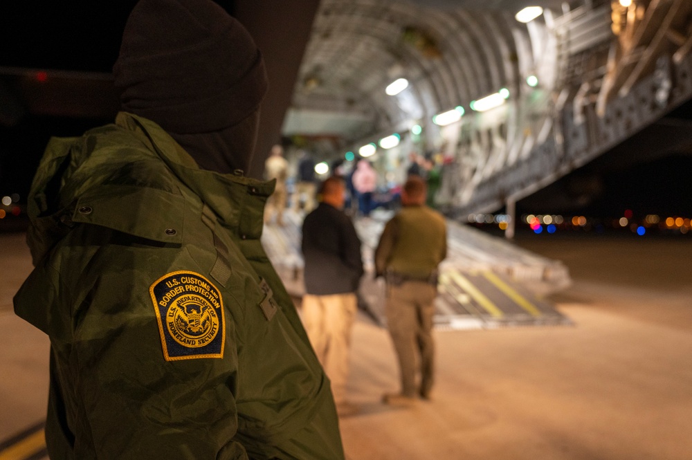 Department of Defense augments U.S. Customs and Border Protection in removal flight efforts