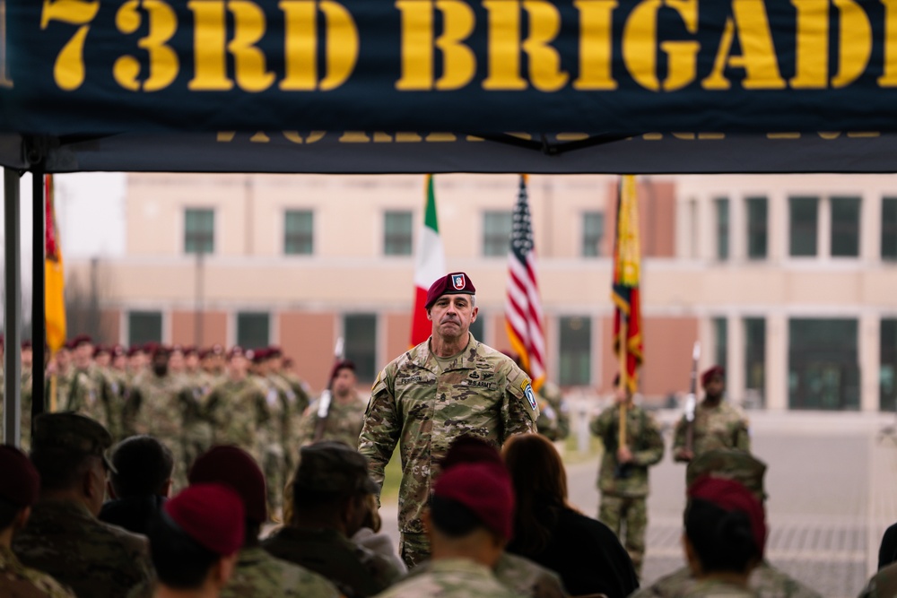 Command Sgt. Maj. Joshua Peterson Assumes Leadership of 173rd Airborne Brigade