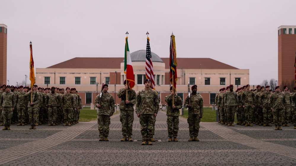 Command Sgt. Maj. Joshua Peterson Assumes Leadership of 173rd Airborne Brigade