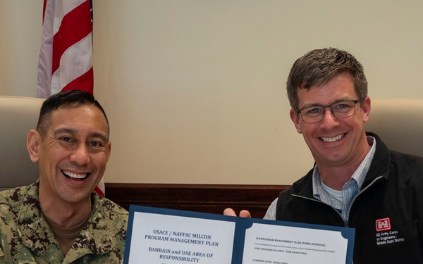 NAVFAC EURAFCENT, USACE Middle East District Sign 4th Iteration of MILCON Program Management Plan