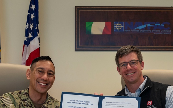 NAVFAC EURAFCENT, USACE Middle East District Sign 4th Iteration of MILCON Program Management Plan