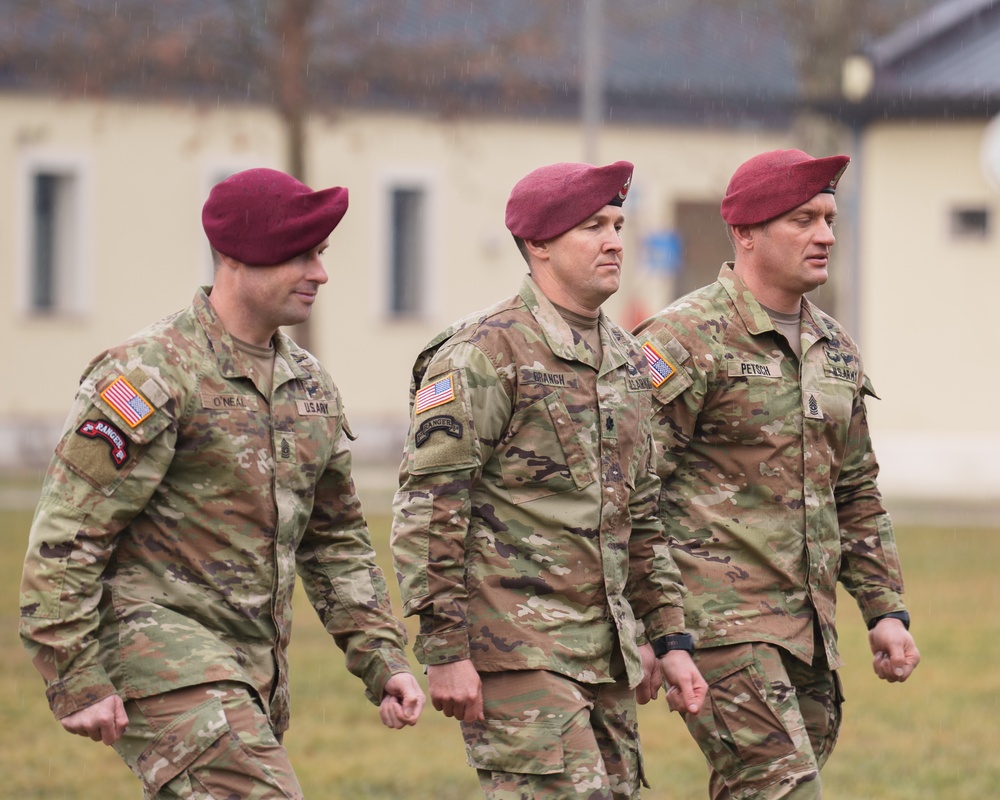 Command Sgt. Maj. Trevor O. Petsch Assumes Leadership of 173rd Airborne Brigade