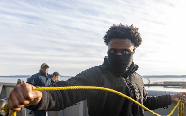 USS Wasp Arrives in Earle, New Jersey