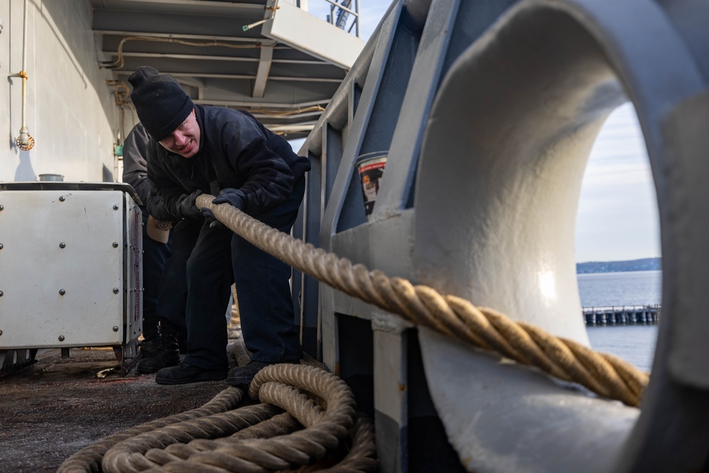 USS Wasp Arrives in Earle, New Jersey