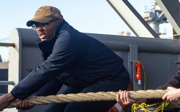 USS Wasp Arrives in Earle, New Jersey
