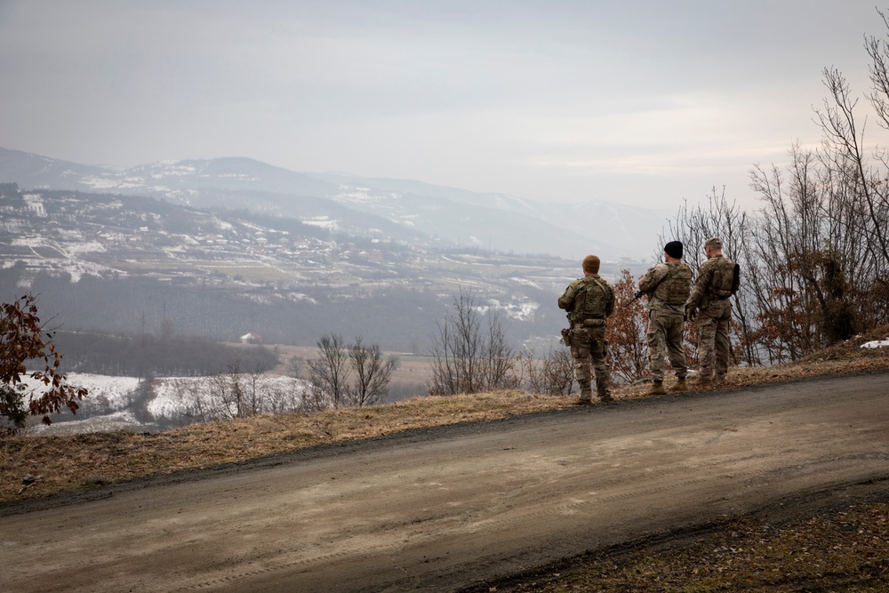 41st IBCT Soldiers Patrol ABL in Kosovo