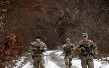 41st IBCT Soldiers Patrol ABL in Kosovo