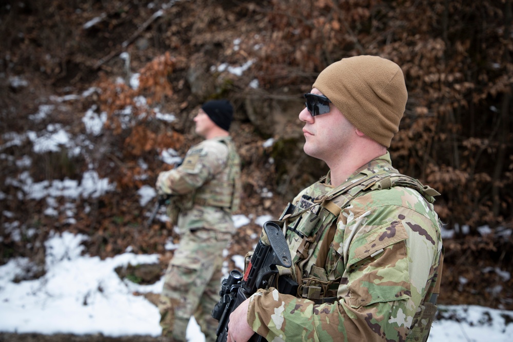 41st IBCT Soldiers Patrol ABL in Kosovo