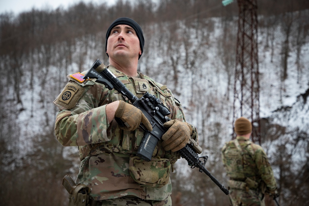 41st IBCT Soldiers Patrol ABL in Kosovo