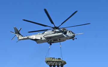 Marines, Air Force move Stryker vehicles to Fort Indiantown Gap impact area