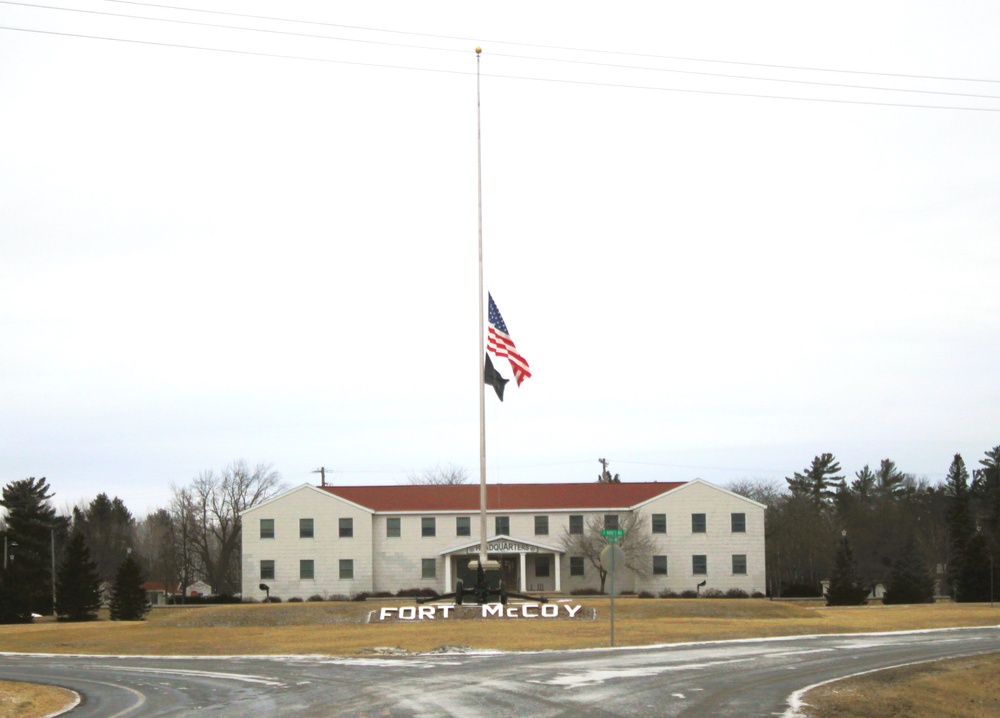 Fort McCoy remembers President Carter with flag at half-staff