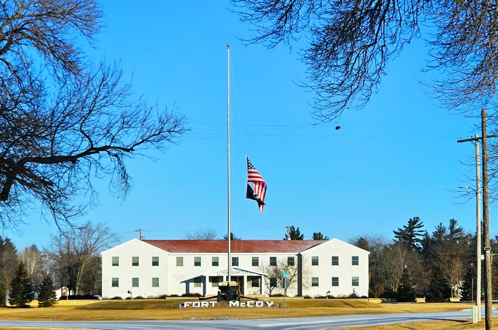 Fort McCoy remembers President Carter with flag at half-staff