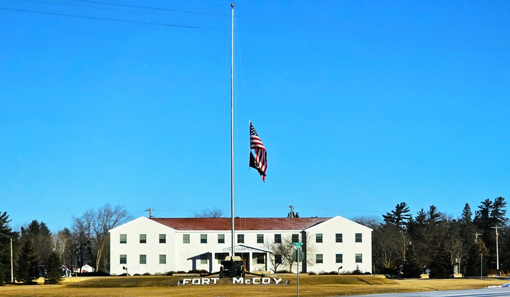 Fort McCoy remembers President Carter with flag at half-staff