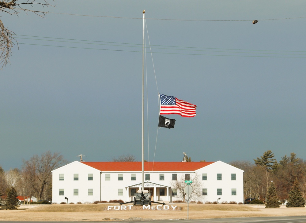 Fort McCoy remembers President Carter with flag at half-staff