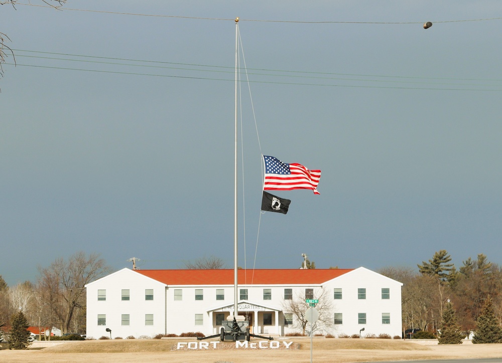 Fort McCoy remembers President Carter with flag at half-staff