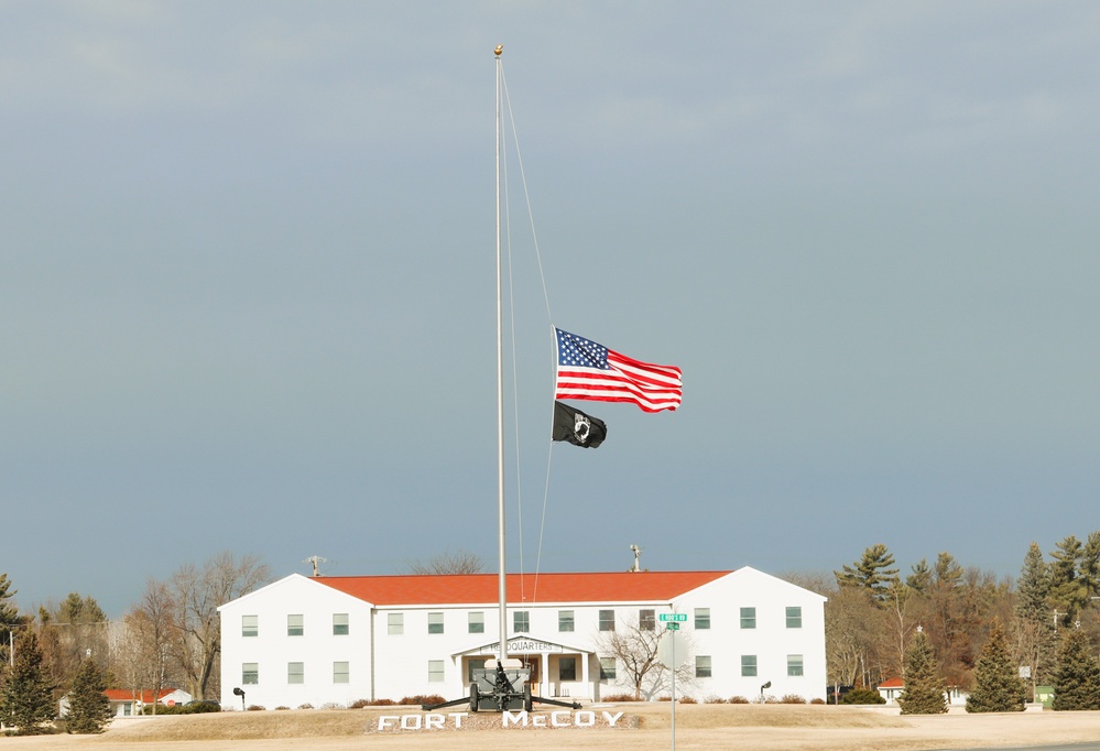 Fort McCoy remembers President Carter with flag at half-staff