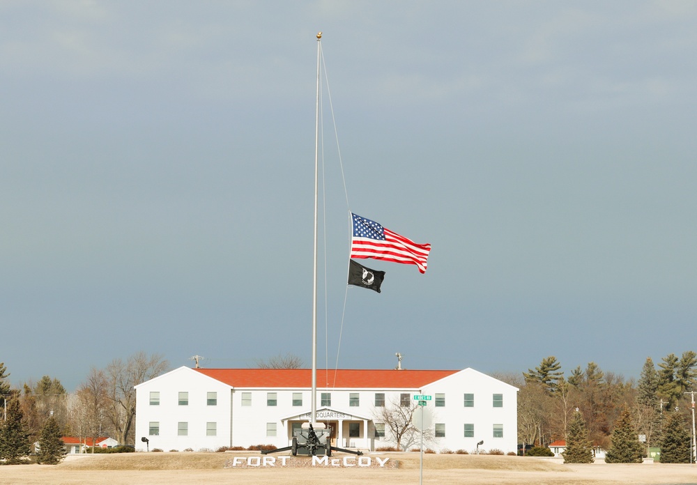 Fort McCoy remembers President Carter with flag at half-staff