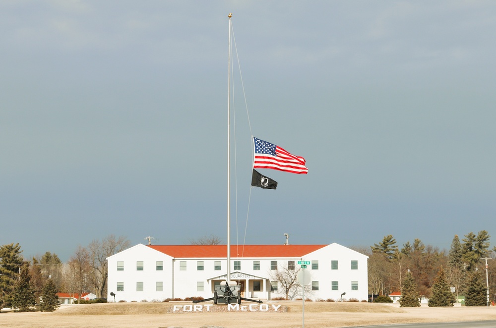 Fort McCoy remembers President Carter with flag at half-staff