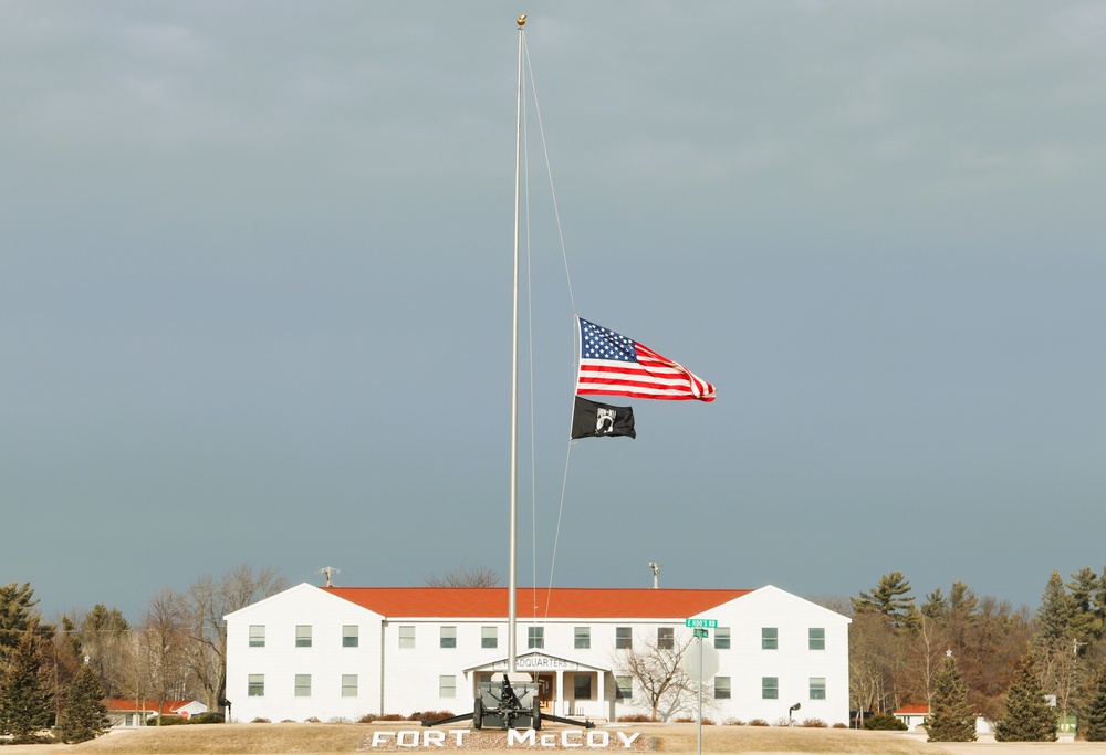 Fort McCoy remembers President Carter with flag at half-staff