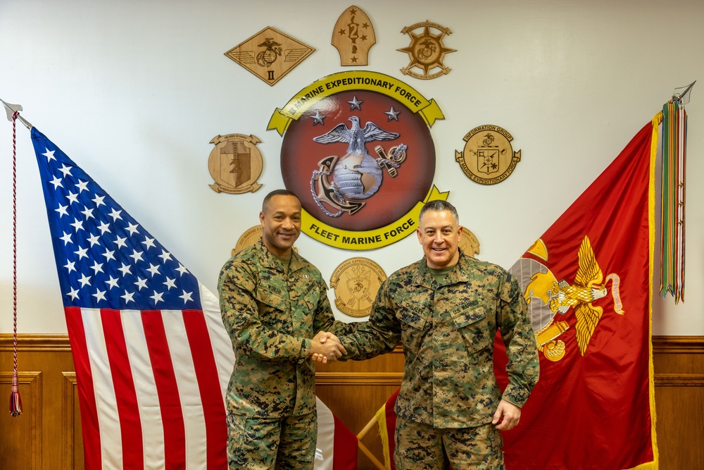 Maj. Gen. Adam L. Chalkley Visits II MEF Commanding General