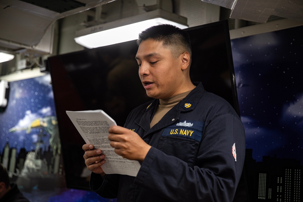 WAYNE E. MEYER CONDUCTS NAVY-WIDE ADVANCEMENT EXAM