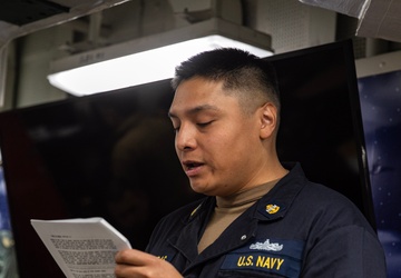 WAYNE E. MEYER CONDUCTS NAVY-WIDE ADVANCEMENT EXAM