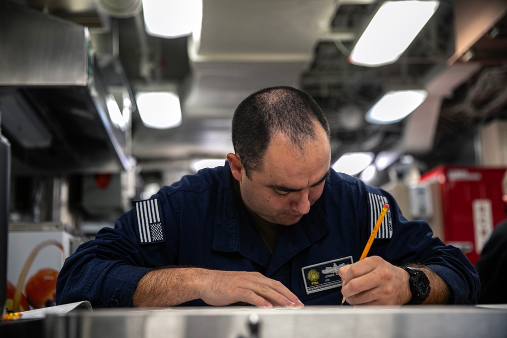 WAYNE E. MEYER CONDUCTS NAVY-WIDE ADVANCEMENT EXAM