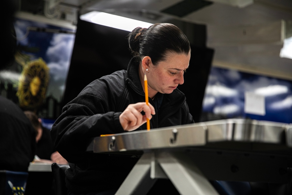 WAYNE E. MEYER CONDUCTS NAVY-WIDE ADVANCEMENT EXAM
