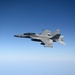 Navy F/A-18 Super Hornets conduct operations over the Red Sea