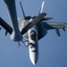Navy F/A-18 Super Hornets conduct operations over the Red Sea
