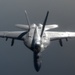 Navy F/A-18 Super Hornets conduct operations over the Red Sea
