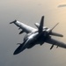 Navy F/A-18 Super Hornets conduct operations over the Red Sea