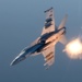 Navy F/A-18 Super Hornets conduct operations over the Red Sea